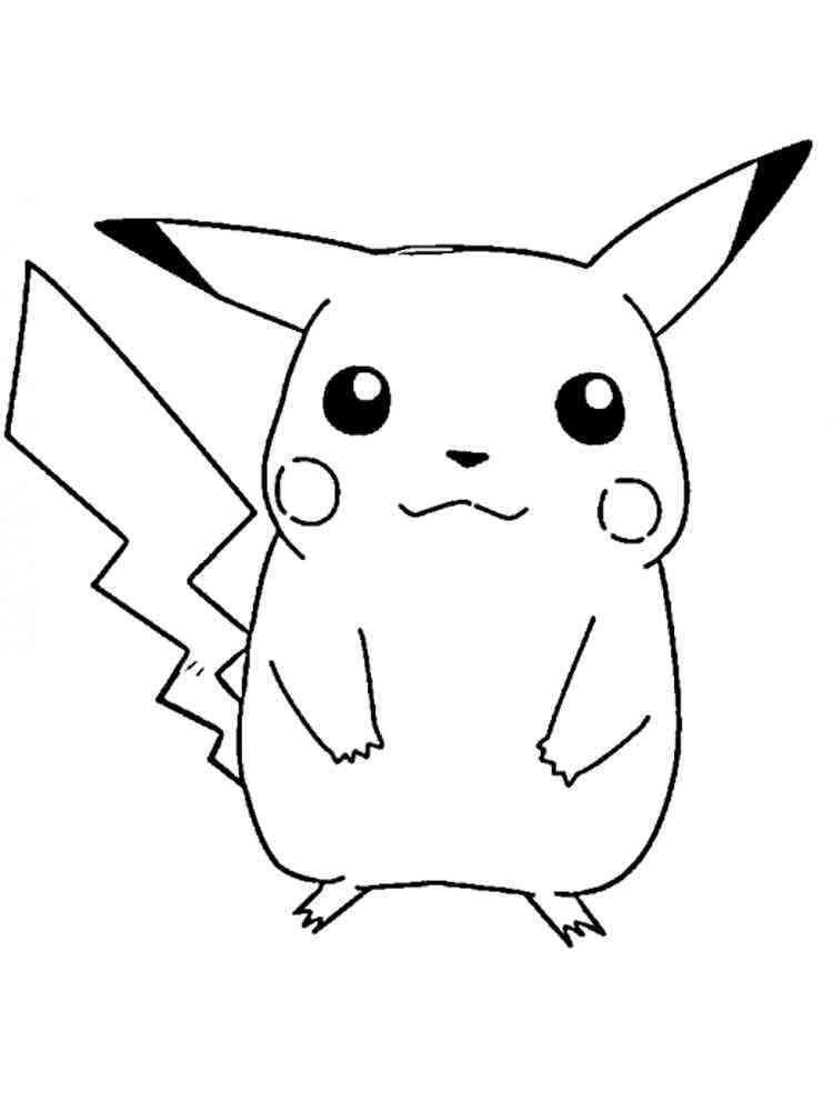 Cute Pikachu Coloring Pages Art Printable 77