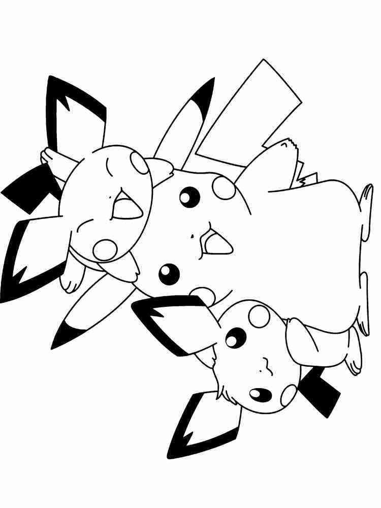 Cute Pikachu Coloring Pages Art Printable 78