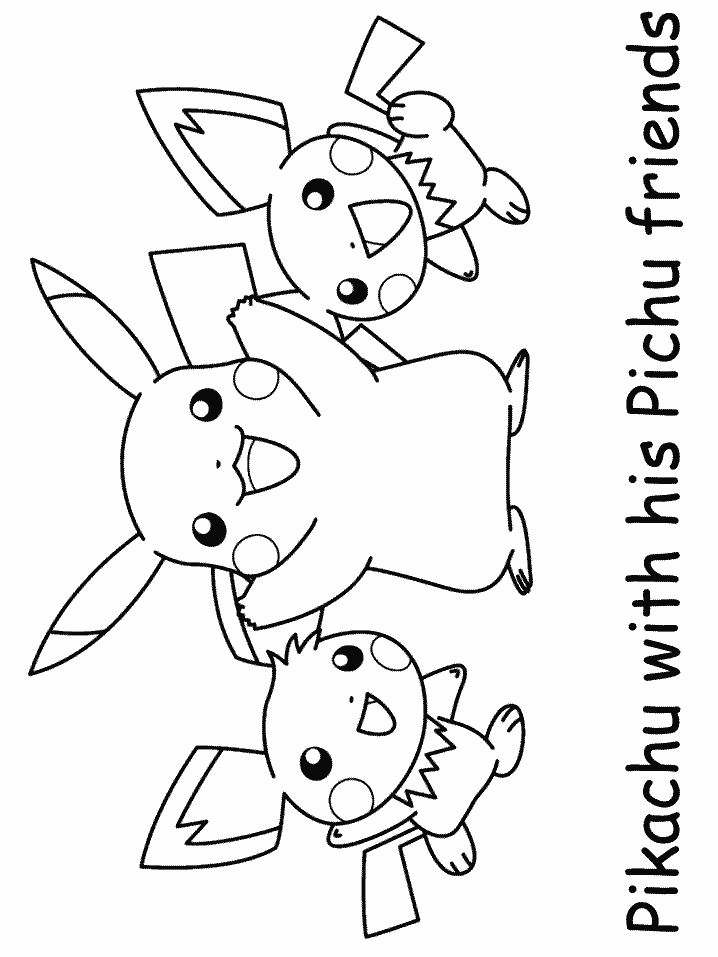 Cute Pikachu Coloring Pages Art Printable 8