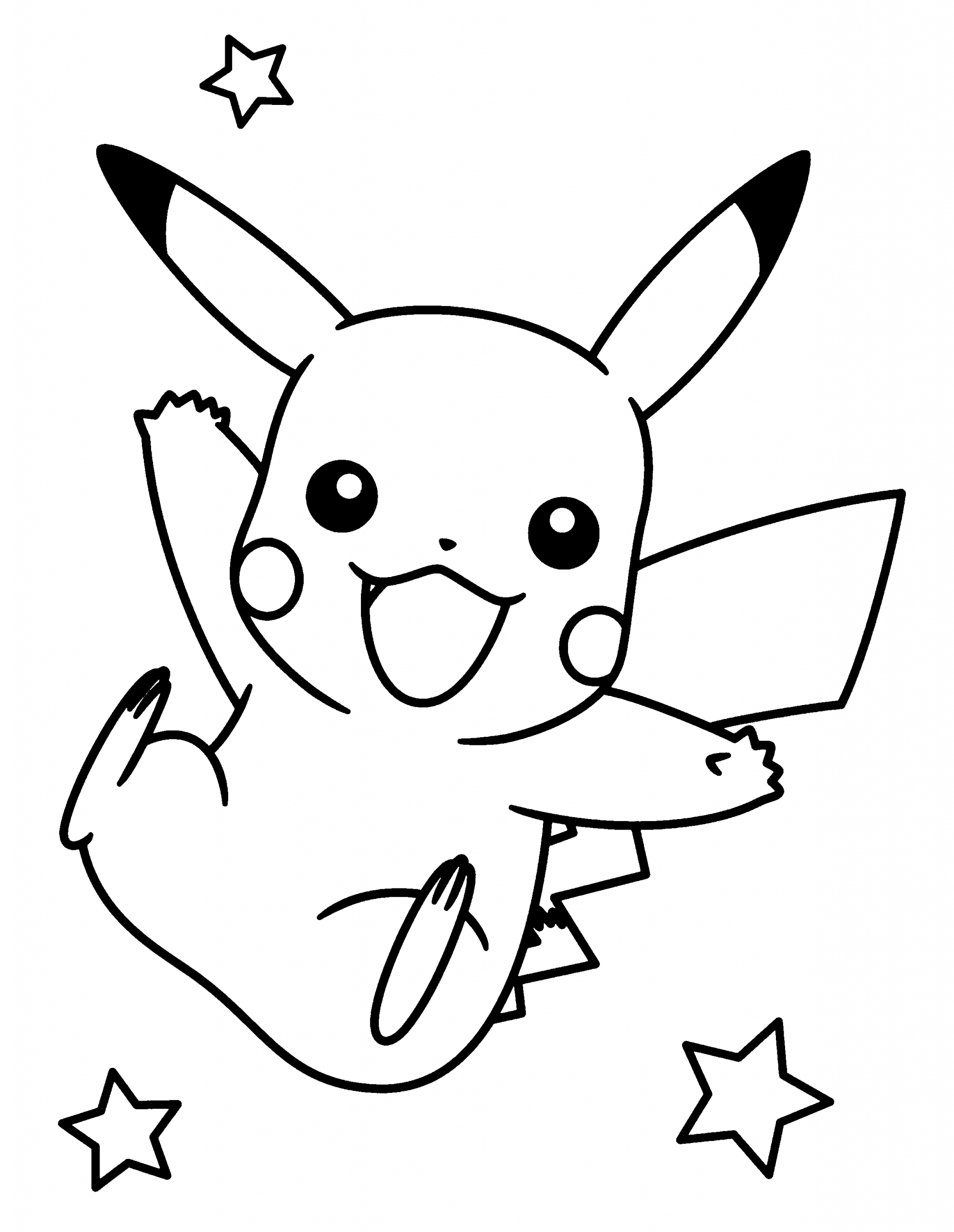 Cute Pikachu Coloring Pages Art Printable 80