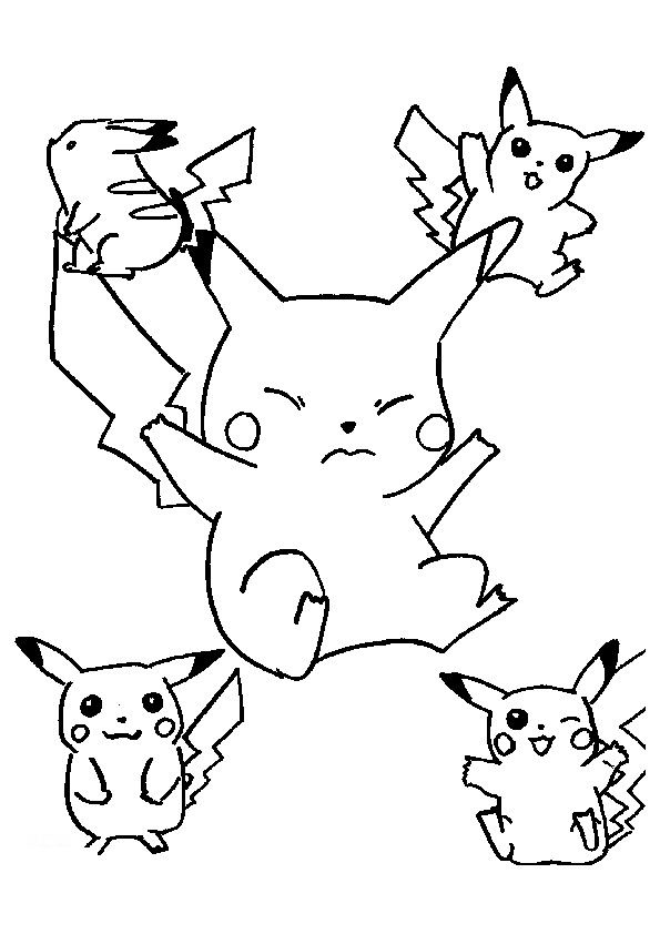 Cute Pikachu Coloring Pages Art Printable 81