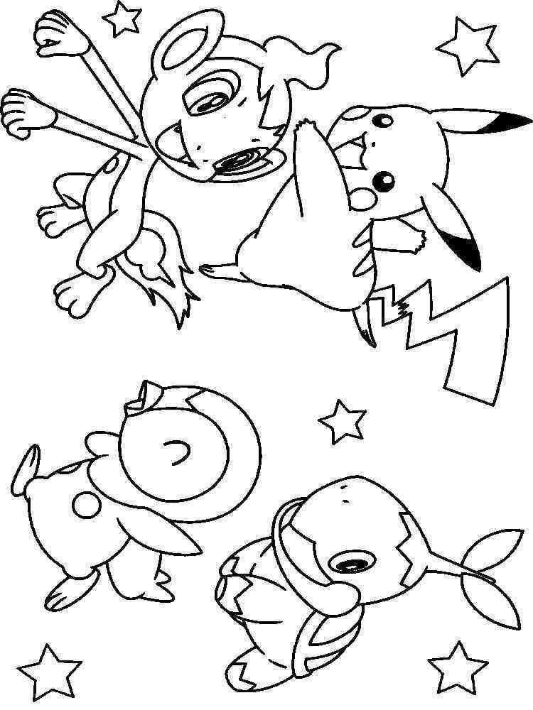 Cute Pikachu Coloring Pages Art Printable 82