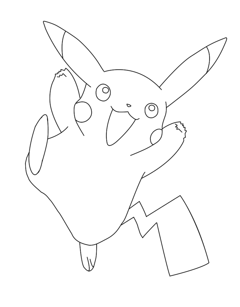 Cute Pikachu Coloring Pages Art Printable 85