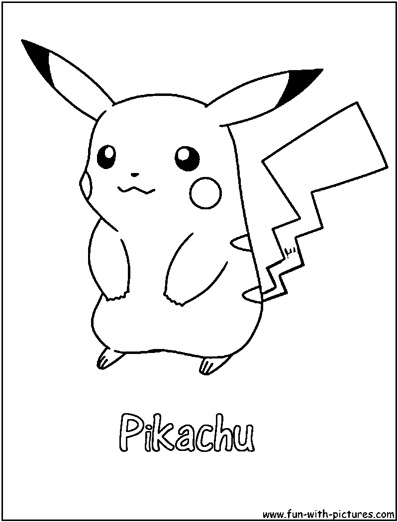 Cute Pikachu Coloring Pages Art Printable 90