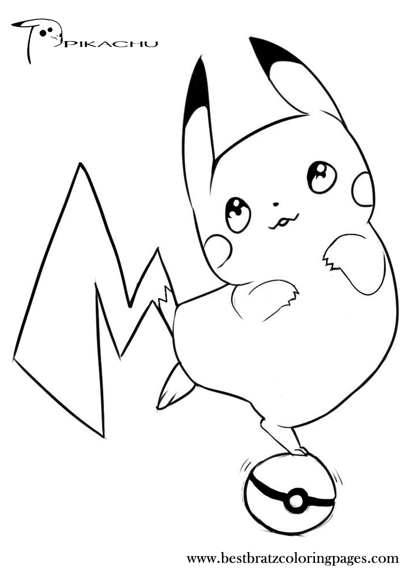 Cute Pikachu Coloring Pages Art Printable 93