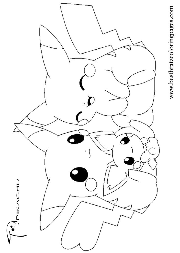 Cute Pikachu Coloring Pages Art Printable 94