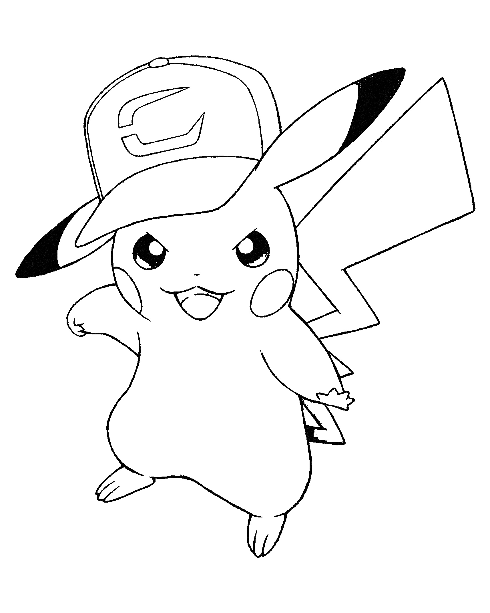 Cute Pikachu Coloring Pages Art Printable 96