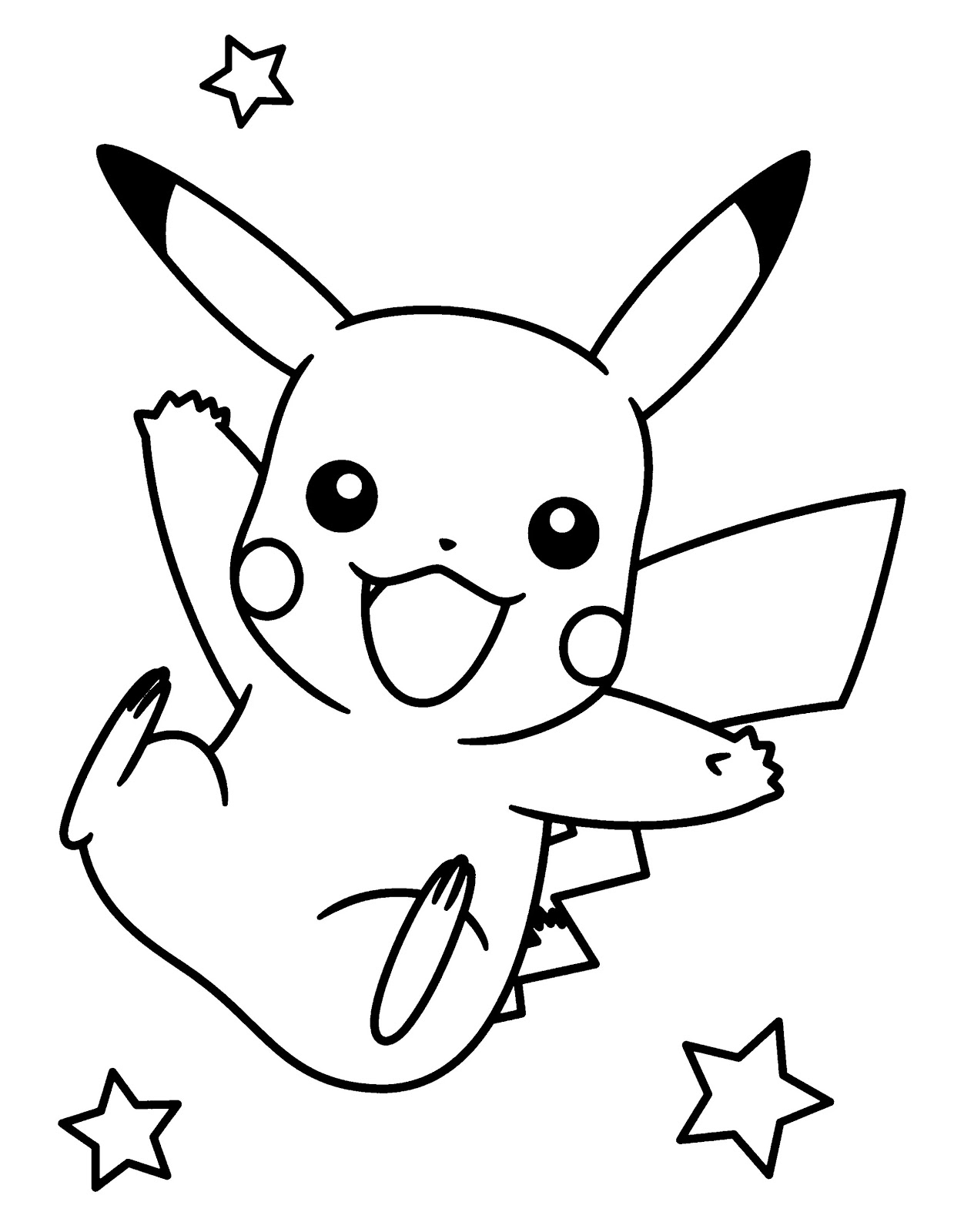 Cute Pikachu Coloring Pages Art Printable 97