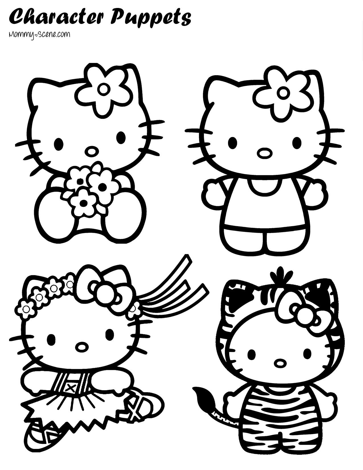 easter coloring pages hello kitty