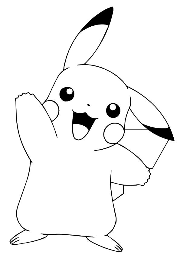 evil pikachu coloring page