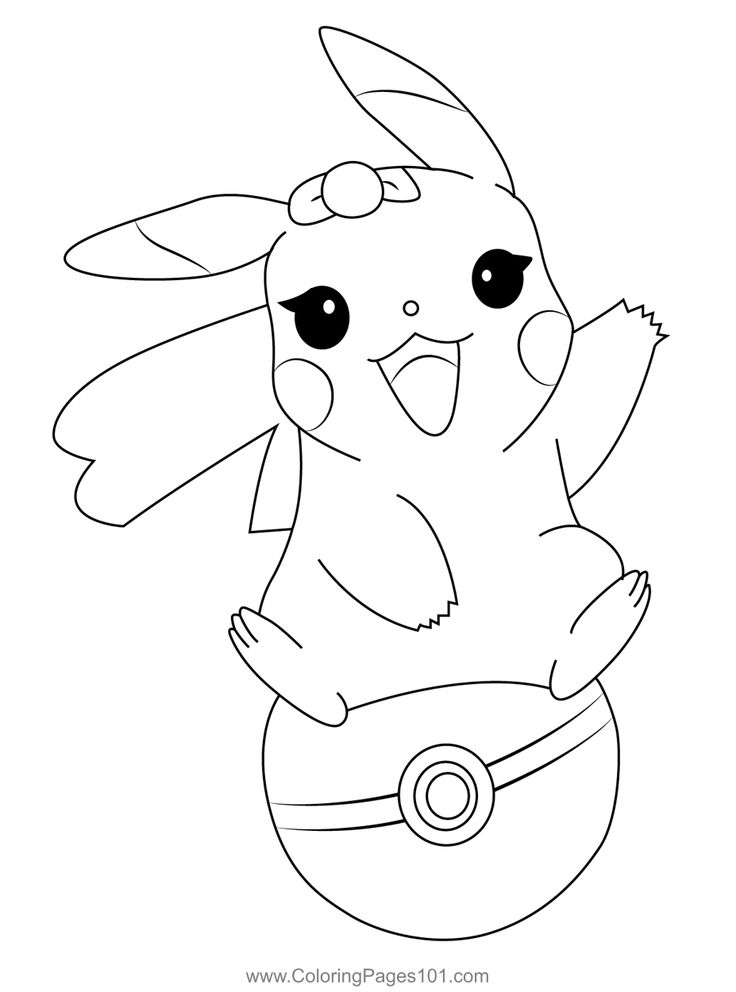 fat pikachu coloring page