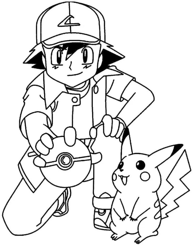 flying pikachu coloring page