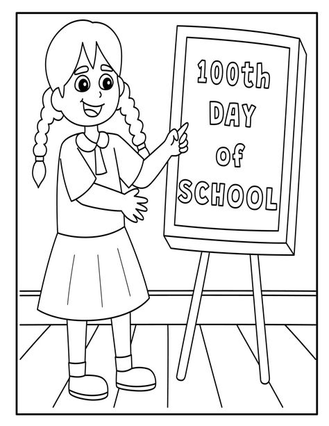 free 100 days of school color by number