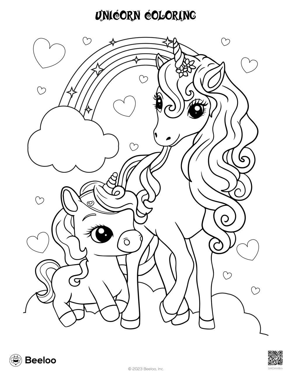 free coloring unicorn