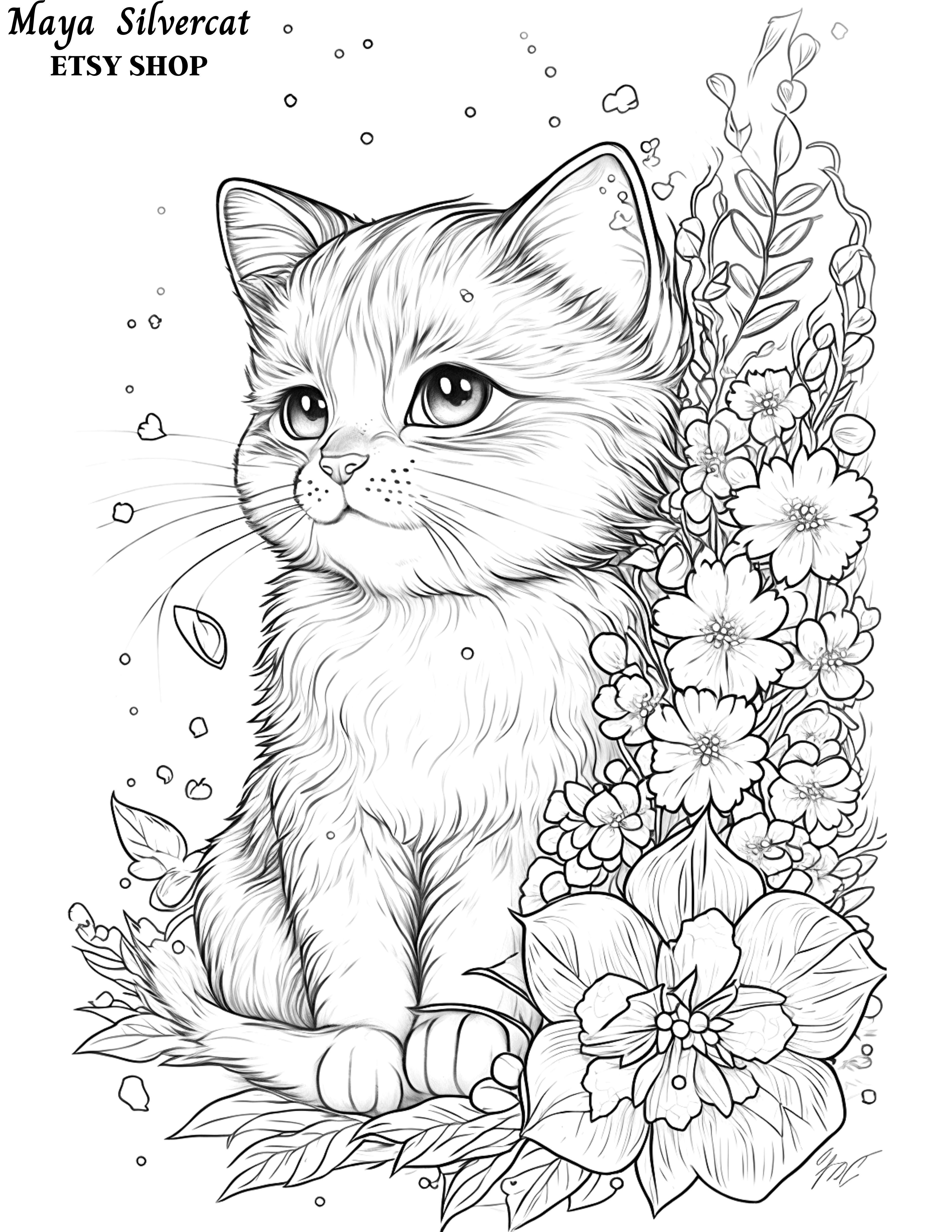 free kitten coloring pages