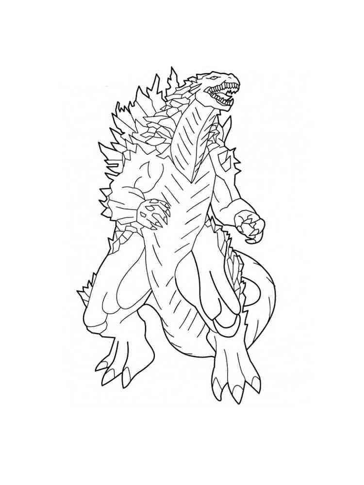 Godzilla Monster Coloring Pages Free Printable 102