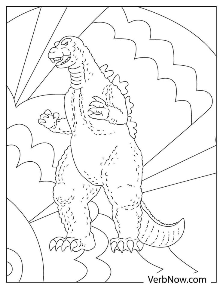 Godzilla Monster Coloring Pages Free Printable 103