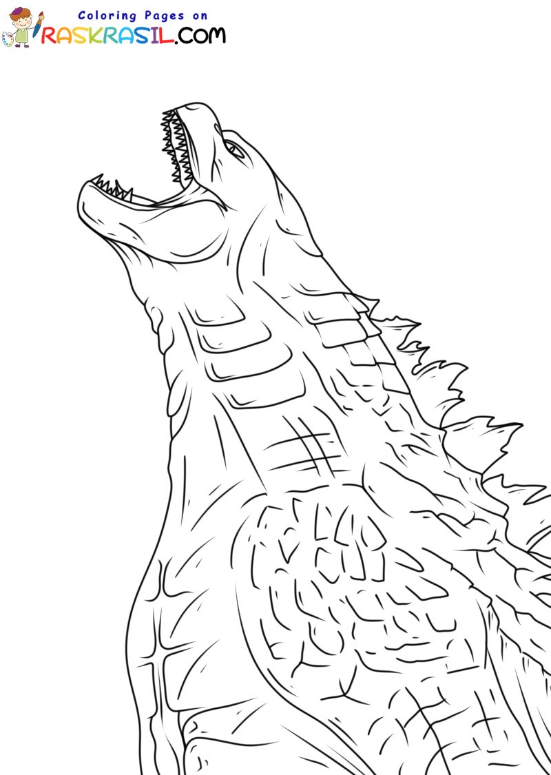 Godzilla Monster Coloring Pages Free Printable 105