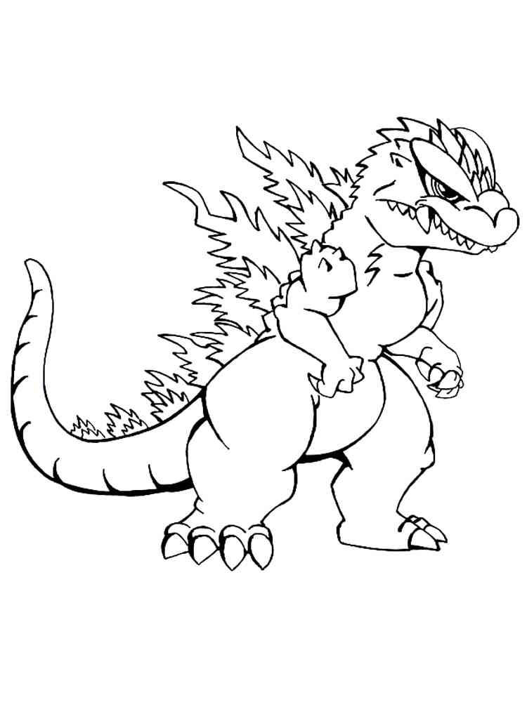 Godzilla Monster Coloring Pages Free Printable 114