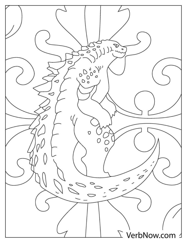 Godzilla Monster Coloring Pages Free Printable 12