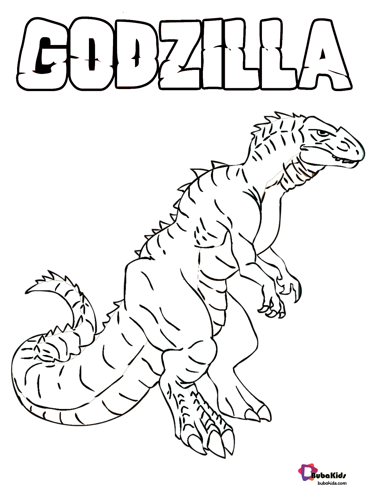 Godzilla Monster Coloring Pages Free Printable 15