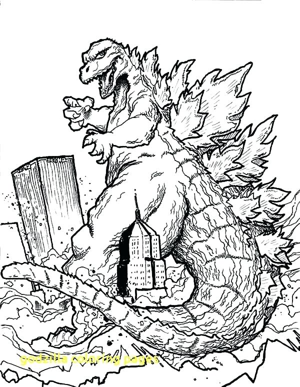 Godzilla Monster Coloring Pages Free Printable 17