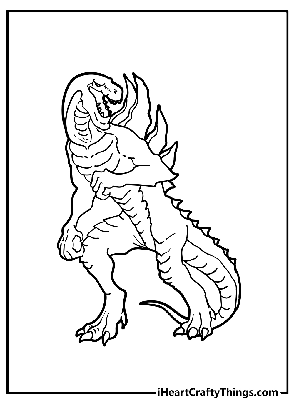 Godzilla Monster Coloring Pages Free Printable 21