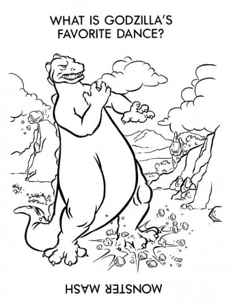 Godzilla Monster Coloring Pages Free Printable 24