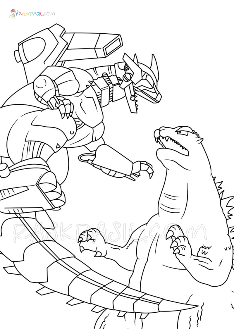 Godzilla Monster Coloring Pages Free Printable 40