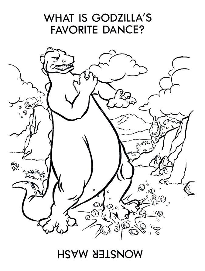 Godzilla Monster Coloring Pages Free Printable 47