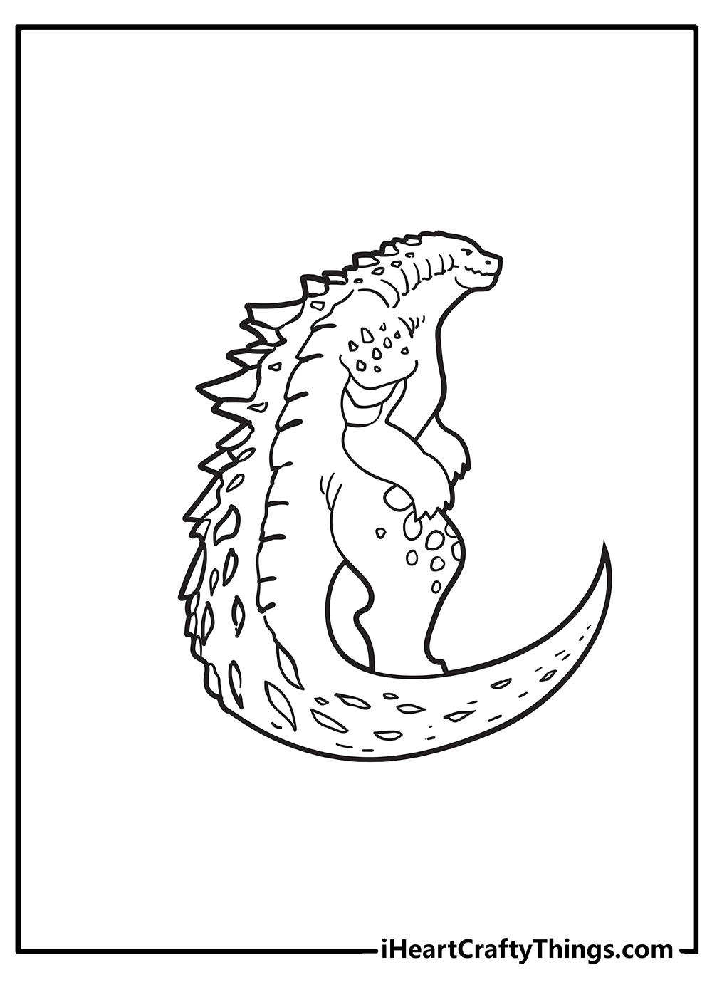 Godzilla Monster Coloring Pages Free Printable 51