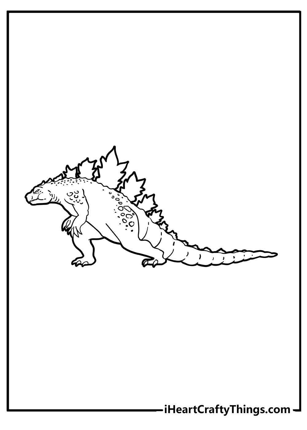 Godzilla Monster Coloring Pages Free Printable 53