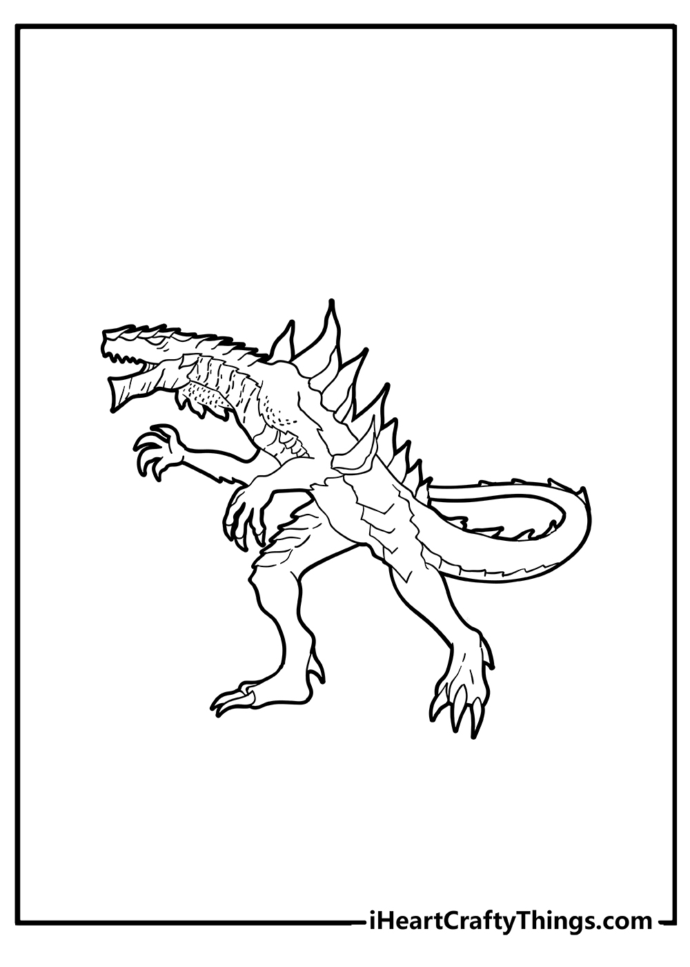 Godzilla Monster Coloring Pages Free Printable 57