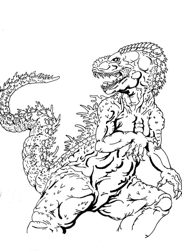 Godzilla Monster Coloring Pages Free Printable 62