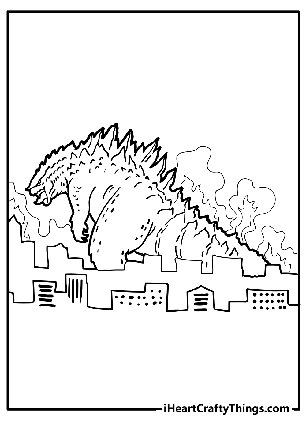 Godzilla Monster Coloring Pages Free Printable 64