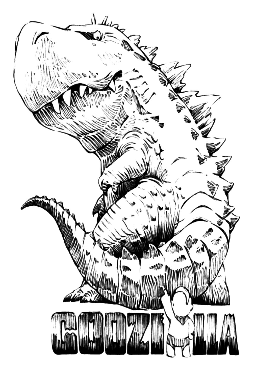 Godzilla Monster Coloring Pages Free Printable 68