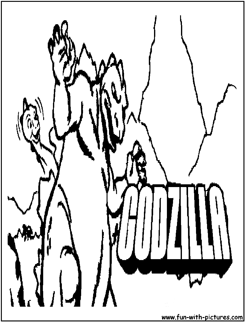 Godzilla Monster Coloring Pages Free Printable 7