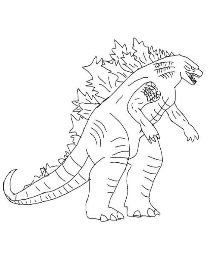 Godzilla Monster Coloring Pages Free Printable 70