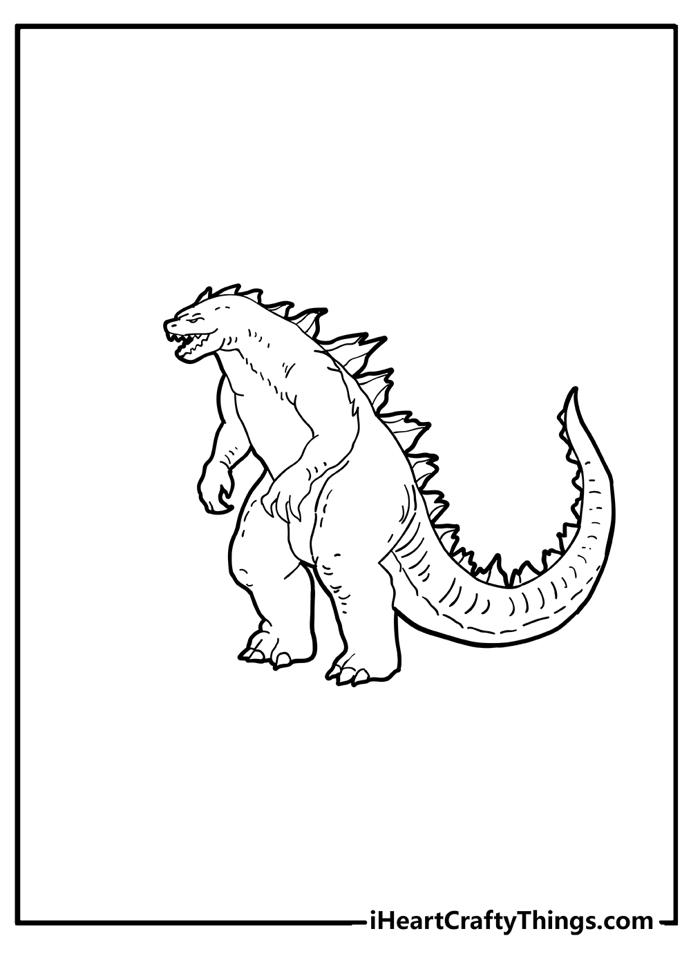 Godzilla Monster Coloring Pages Free Printable 79