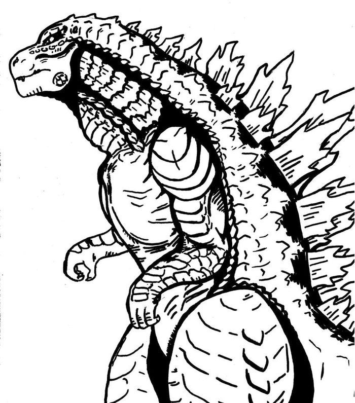 Godzilla Monster Coloring Pages Free Printable 82