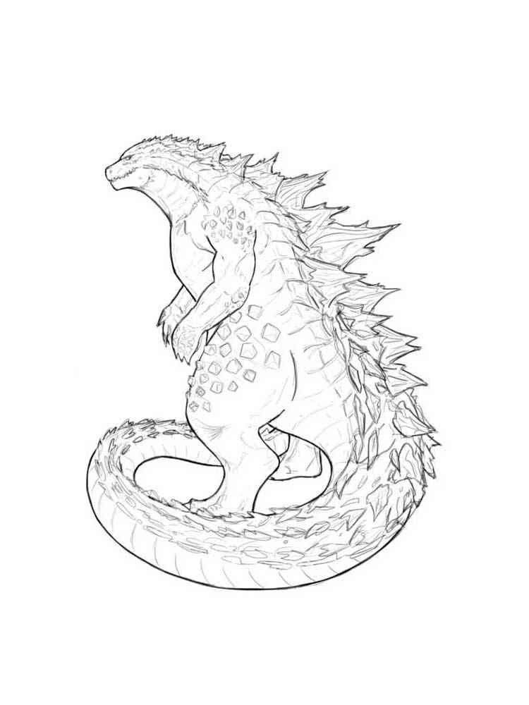 Godzilla Monster Coloring Pages Free Printable 9