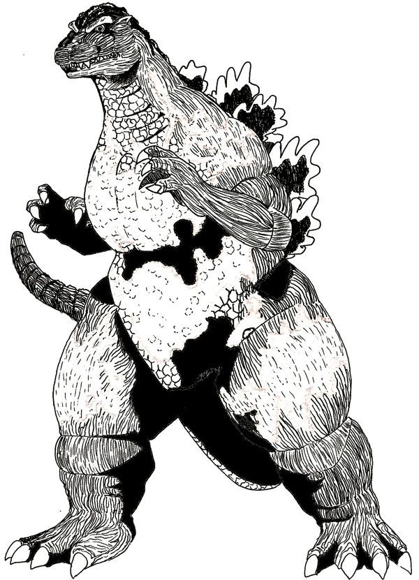 Godzilla Monster Coloring Pages Free Printable 92