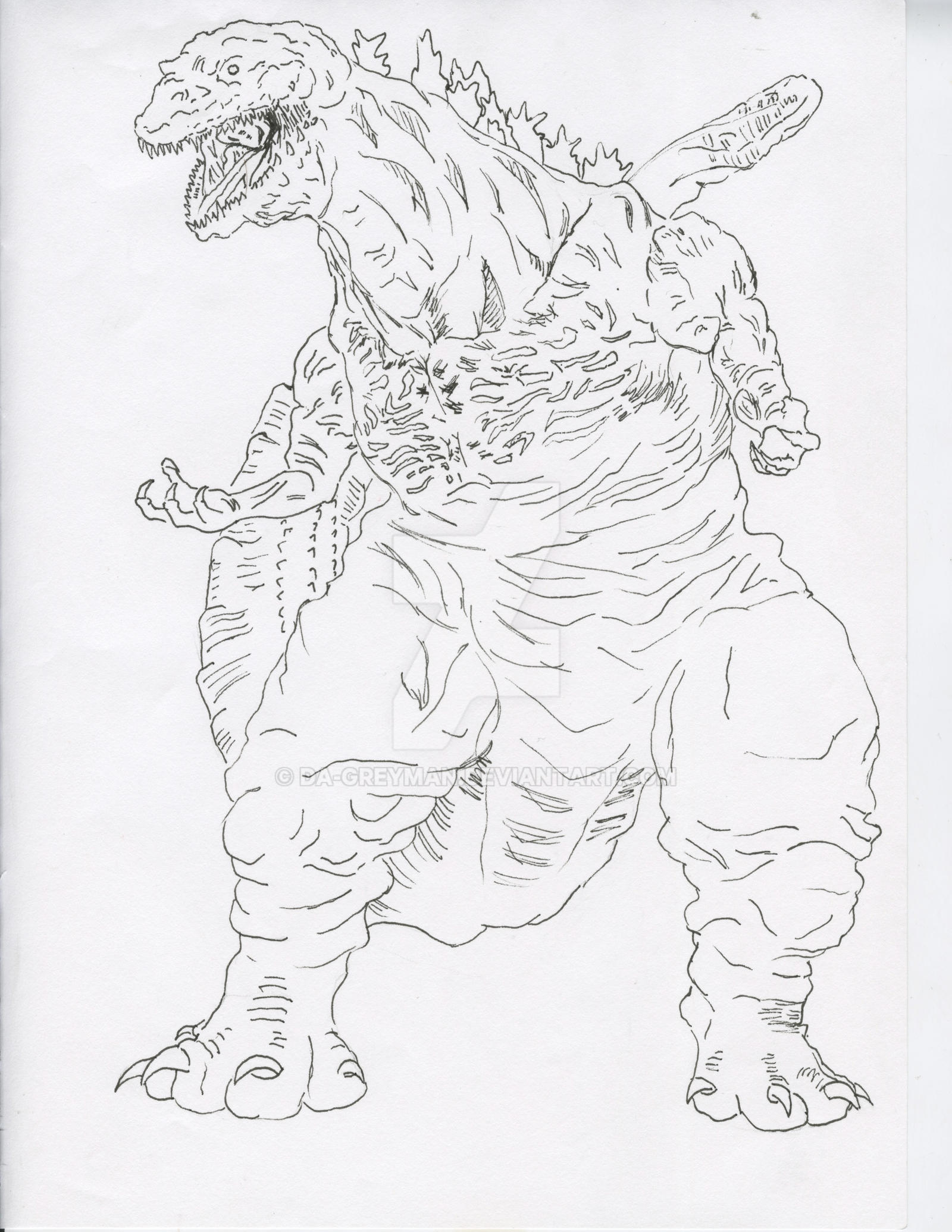 Godzilla Monster Coloring Pages Free Printable 95