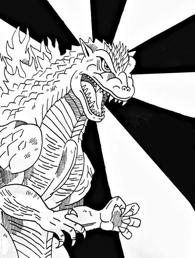 Godzilla Monster Coloring Pages Free Printable 98