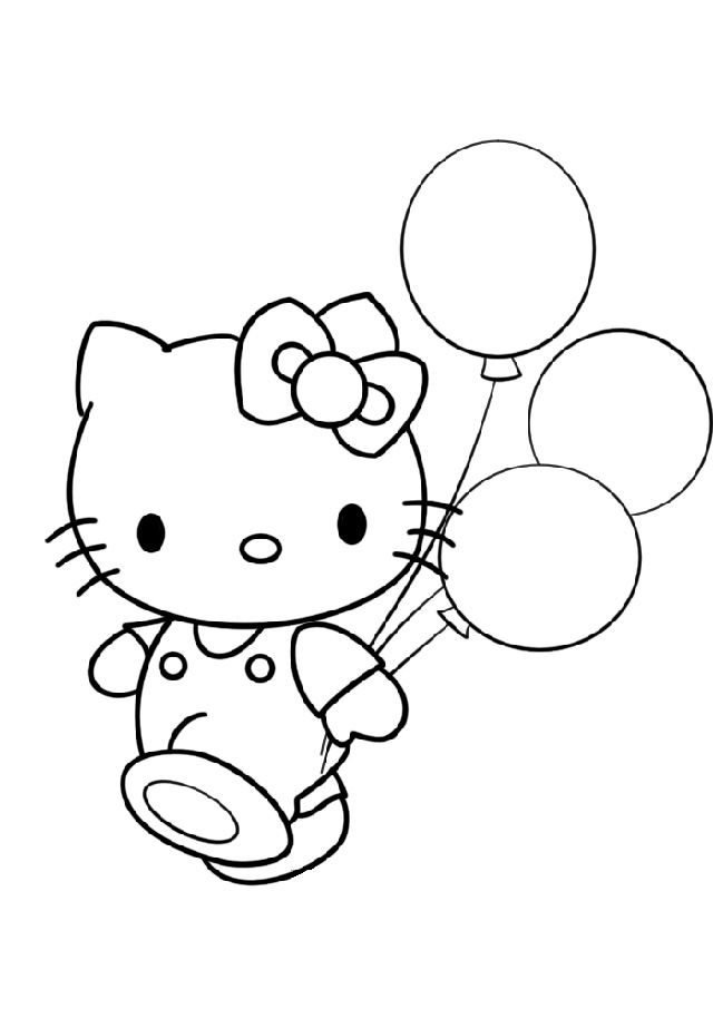 hello kitty butterfly coloring pages