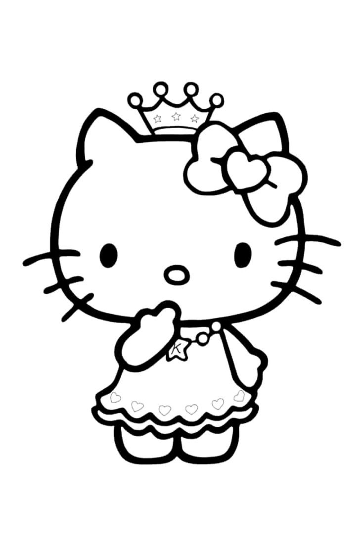 hello kitty car coloring pages