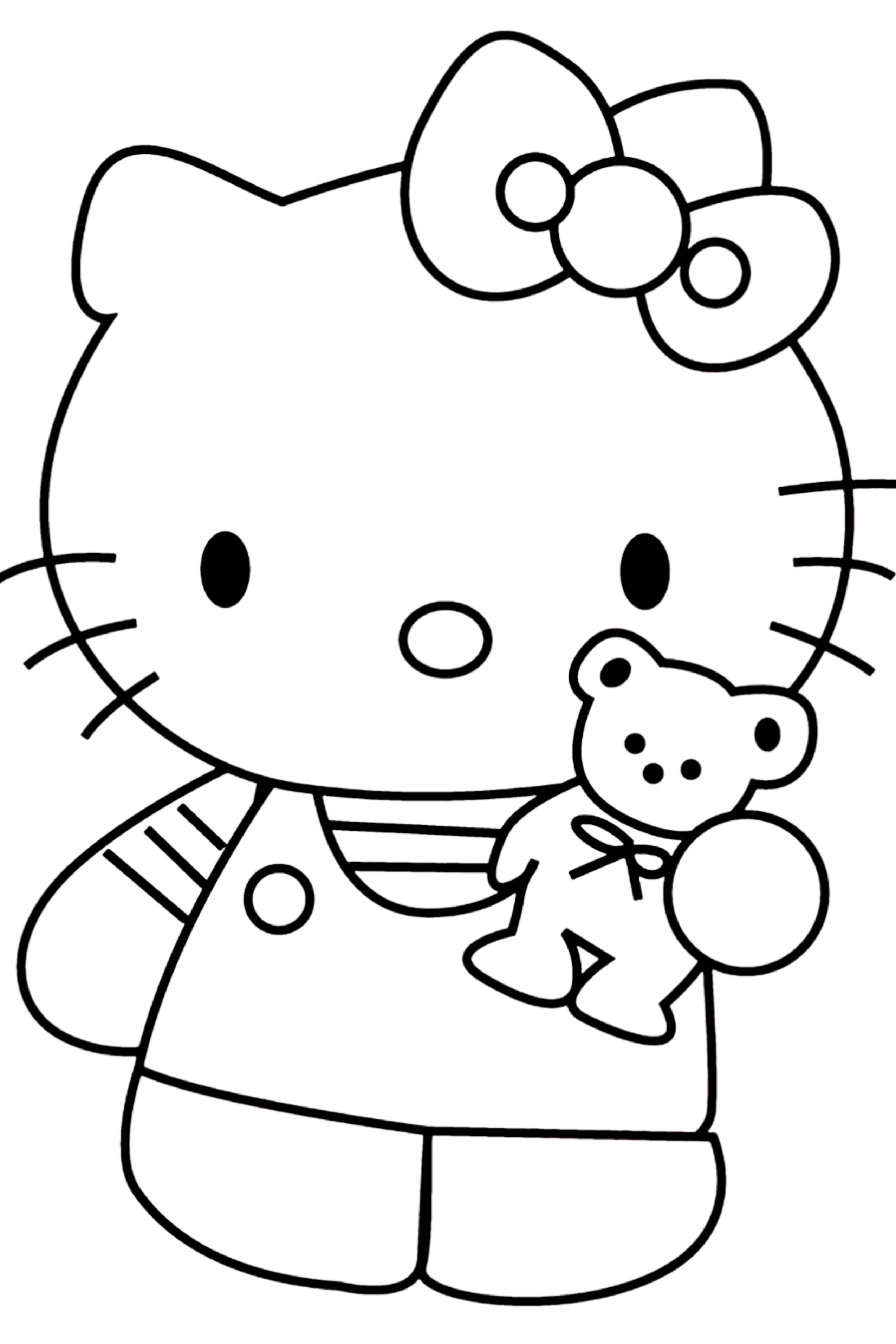 hello kitty coloring book page