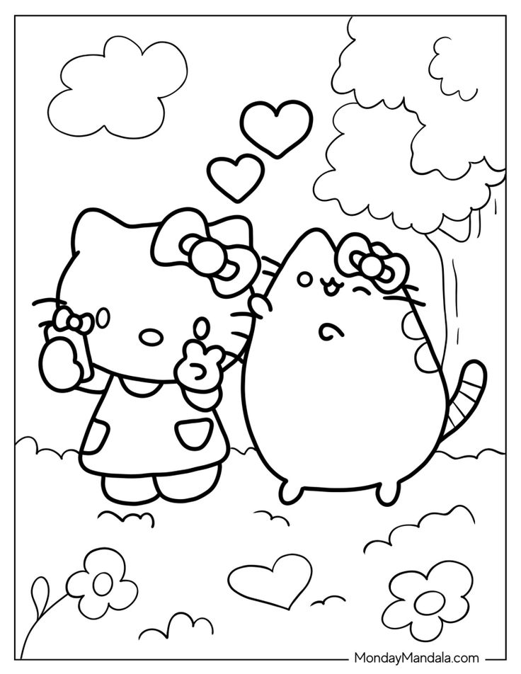 hello kitty coloring pages and activities