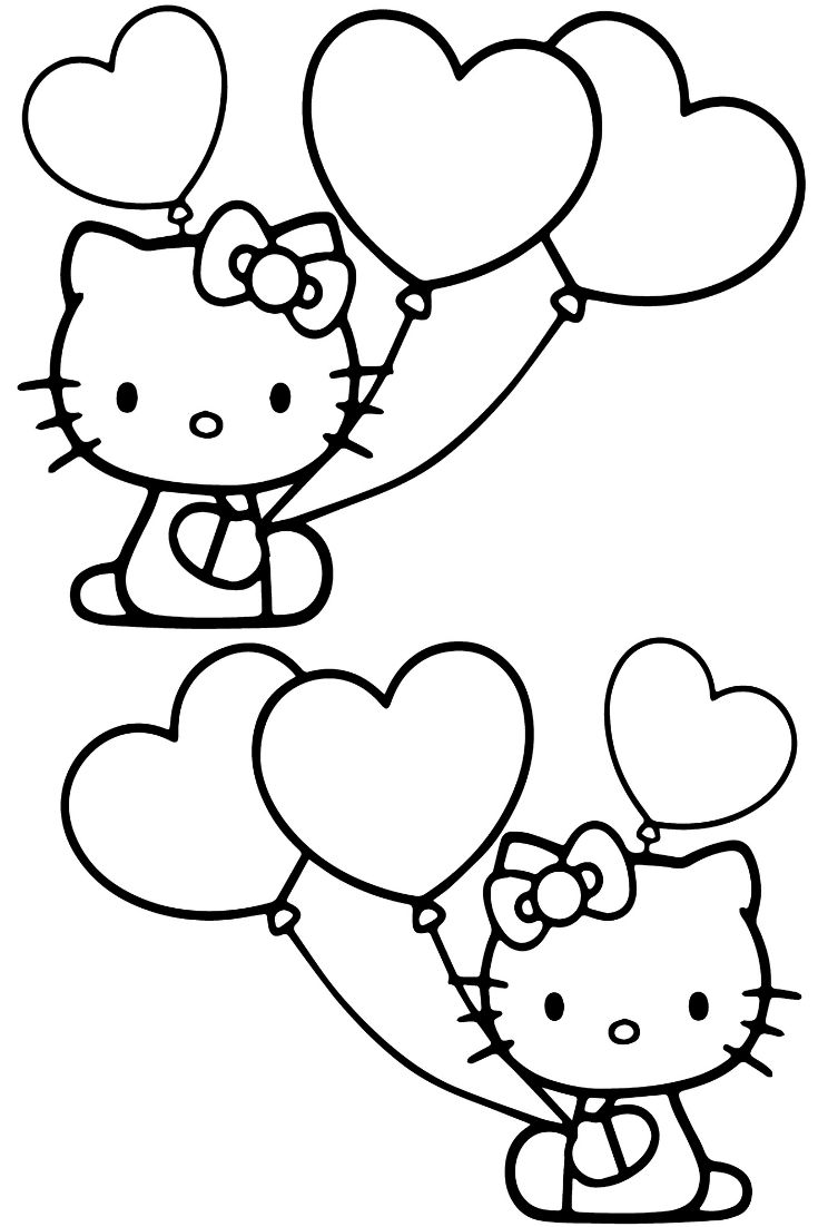 hello kitty coloring pages by numbers