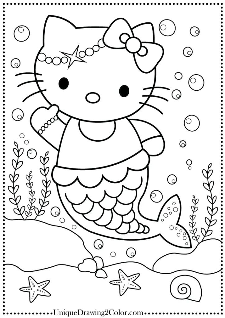 hello kitty coloring pages friends